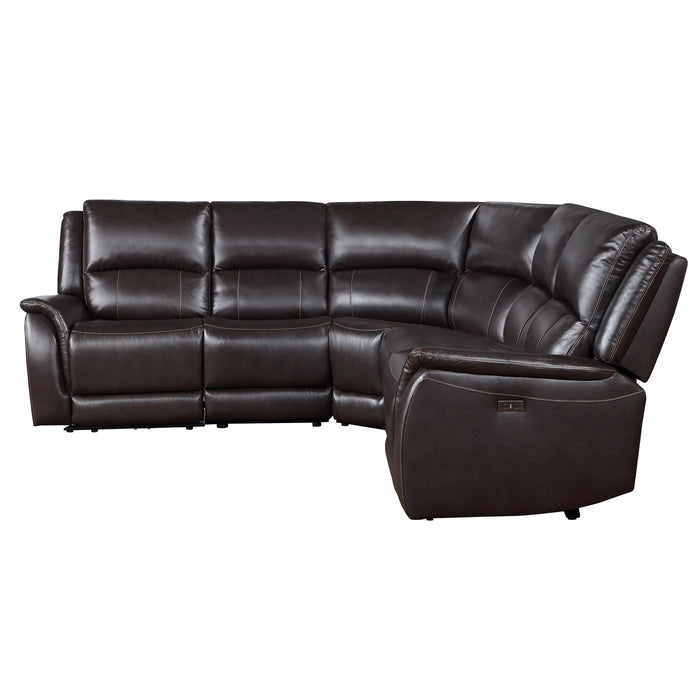 Alexandria - Leather Power Sectional – Reclining Sectionals by Steve Silver Furniture at Furniture Wholesale Plus , Nashville furniture store