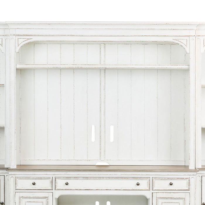 Magnolia Manor - Entertainment Hutch - Antique White – Hutches by Liberty Furniture at Furniture Wholesale Plus , Nashville furniture store
