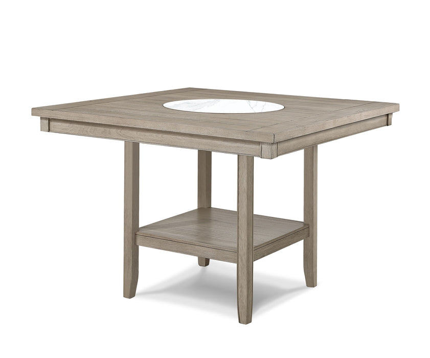 Fulton - Counter Table - White Oak With Marble – Counter Tables by Crown Mark at Furniture Wholesale Plus , Nashville furniture store