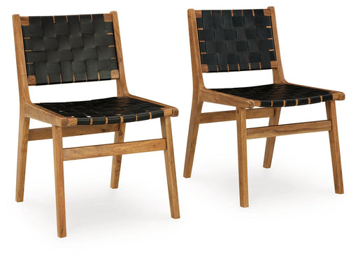 Fortmaine - Dining Room Side Chair (Set of 2) - Brown / Black – Chair Sets by Signature Design by Ashley® at Furniture Wholesale Plus , Nashville furniture store