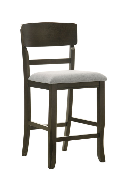 Oakly - Counter Height Chair (Set of 2) - Pearl Silver / Charcoal – Chair Sets by Crown Mark at Furniture Wholesale Plus , Nashville furniture store