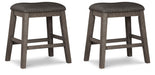 Caitbrook - Upholstered Stool (Set of 2) - Gray – Stool Sets by Signature Design by Ashley® at Furniture Wholesale Plus , Nashville furniture store