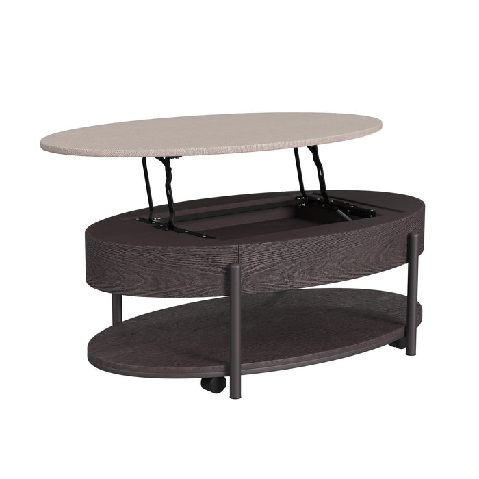 Nica - Lift Top Coffee Table - White And Brown – Coffee Tables by Elements International at Furniture Wholesale Plus , Nashville furniture store