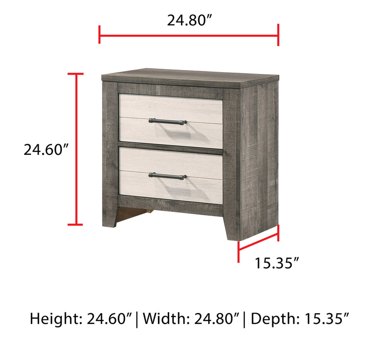 Rhett - Nightstand - Chalk / Gray – Accent Nightstands by Crown Mark at Furniture Wholesale Plus , Nashville furniture store