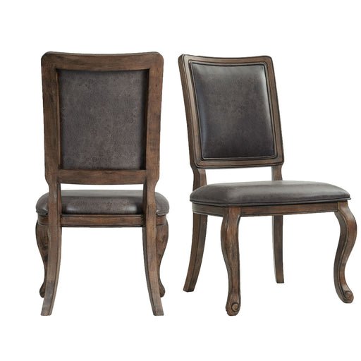 Gramercy - Side Chair (Set of 2) - Dark Brown – Chair Sets by Elements International at Furniture Wholesale Plus , Nashville furniture store