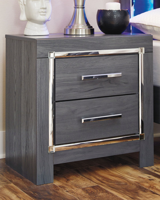 Lodanna - Two Drawer Night Stand - Gray – Accent Nightstands by Signature Design by Ashley® at Furniture Wholesale Plus , Nashville furniture store