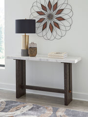 Burkhaus - Sofa Table - White / Dark Brown – Sofa Tables by Signature Design by Ashley® at Furniture Wholesale Plus , Nashville furniture store