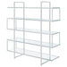 Elmer - 5-Shelf Bookshelf - Clear And Chrome - Premium Standard Bookcases from CoasterElevations - Just $569! Shop now at Furniture Wholesale Plus  We are the best furniture store in Nashville, Hendersonville, Goodlettsville, Madison, Antioch, Mount Juliet, Lebanon, Gallatin, Springfield, Murfreesboro, Franklin, Brentwood