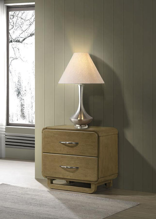 Amsbury - 2-Drawer Nightstand Bedside Table - Nutmeg – Accent Nightstands by Coaster Fine Furniture at Furniture Wholesale Plus , Nashville furniture store