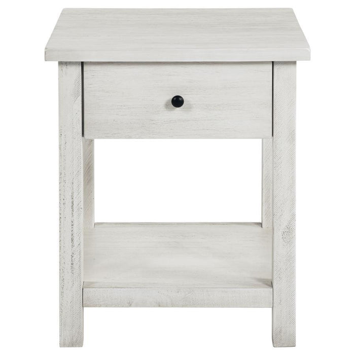 Payne - 1 Drawers Wood End Table with Shelf – End Tables by Coaster Fine Furniture at Furniture Wholesale Plus , Nashville furniture store