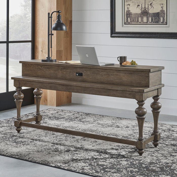 Americana Farmhouse - Console Bar Table - Dusty Taupe – Console Tables by Liberty Furniture at Furniture Wholesale Plus , Nashville furniture store