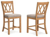 Havonplane - Upholstered Barstool (Set of 2) - Brown – Stool Sets by Signature Design by Ashley® at Furniture Wholesale Plus , Nashville furniture store