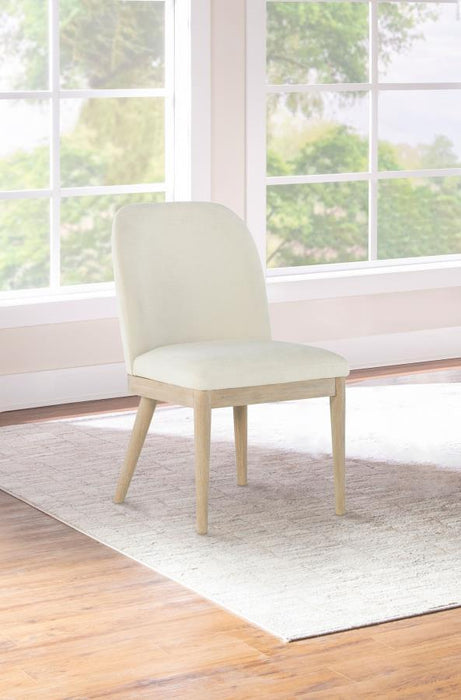 Solano - Upholstered Dining Side Chair (Set of 2) - Beige – Chair Sets by Coaster Fine Furniture at Furniture Wholesale Plus , Nashville furniture store