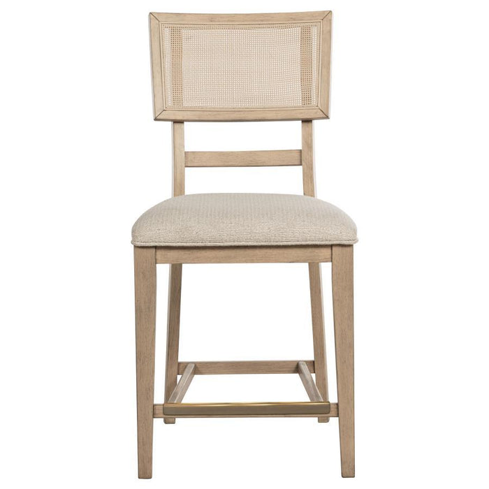 Kailani - Radio Weave Cane Counter Dining Side Chair (Set of 2) - Beige Oak – Chair Sets by Coaster Fine Furniture at Furniture Wholesale Plus , Nashville furniture store