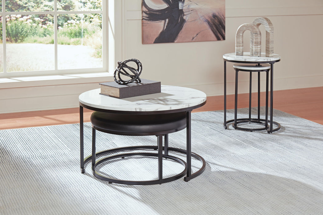 Jusmour - Occasional Nesting Table (Set of 4) - Black / White – Nesting Tables by Signature Design by Ashley® at Furniture Wholesale Plus , Nashville furniture store