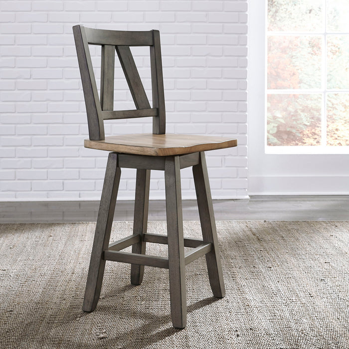 Lindsey Farm - Counter Height Swivel Chair (RTA) – Swivel Chairs by Liberty Furniture at Furniture Wholesale Plus , Nashville furniture store