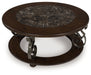 Frallyn - Round Cocktail Table - Dark Brown – Coffee Tables by Signature Design by Ashley® at Furniture Wholesale Plus , Nashville furniture store