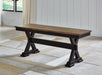 Wildenauer - Large Dining Room Bench - Brown / Black – Dining Benches by Signature Design by Ashley® at Furniture Wholesale Plus , Nashville furniture store
