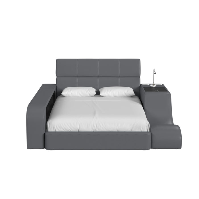 Valari - PU Transformer Bed With Electronic Features – Upholstered Beds by Elements International at Furniture Wholesale Plus , Nashville furniture store