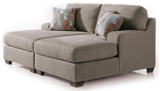 Newellen - 2-Piece Super Chaise - Beige – Stationary Sectionals by Benchcraft® at Furniture Wholesale Plus , Nashville furniture store