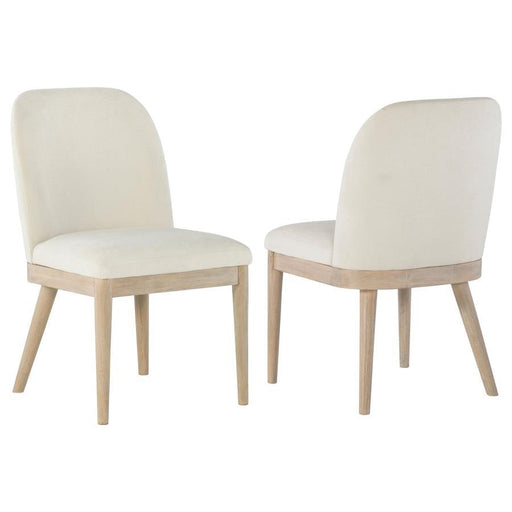 Solano - Upholstered Dining Side Chair (Set of 2) - Beige – Chair Sets by Coaster Fine Furniture at Furniture Wholesale Plus , Nashville furniture store
