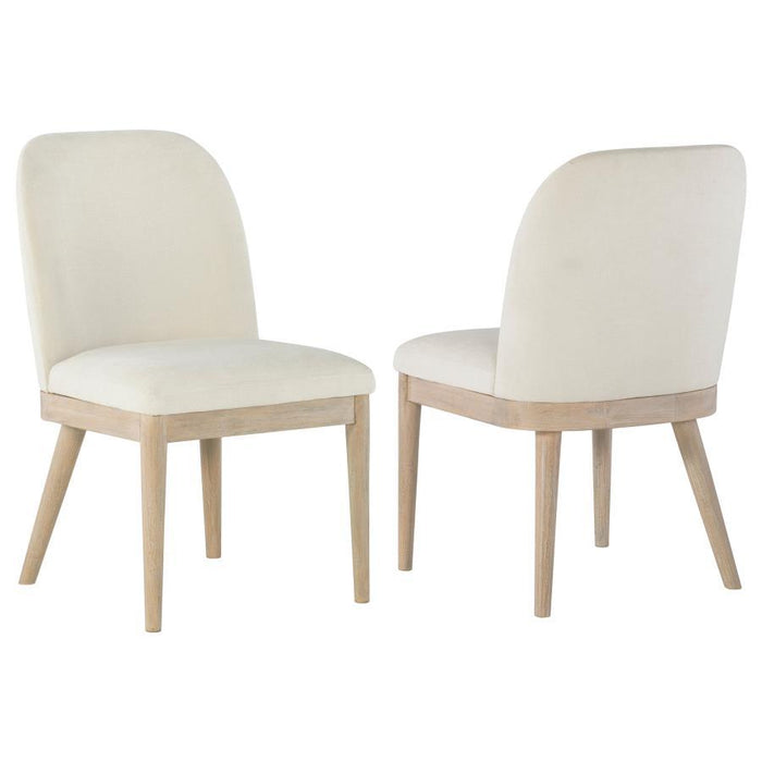 Solano - Upholstered Dining Side Chair (Set of 2) - Beige – Chair Sets by Coaster Fine Furniture at Furniture Wholesale Plus , Nashville furniture store