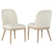 Solano - Upholstered Dining Side Chair (Set of 2) - Beige – Chair Sets by Coaster Fine Furniture at Furniture Wholesale Plus , Nashville furniture store