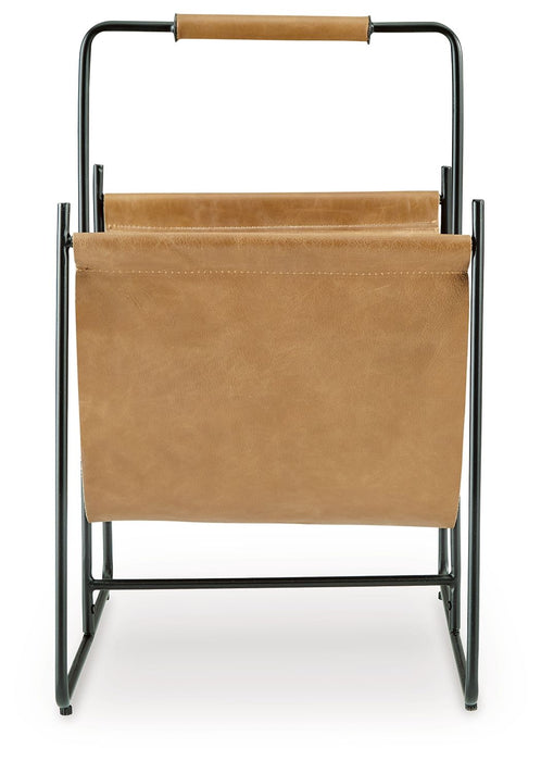 Faronworth - Brown / Black - Magazine Rack - Premium Storage Baskets from Signature Design by Ashley® - Just $88! Shop now at Furniture Wholesale Plus  We are the best furniture store in Nashville, Hendersonville, Goodlettsville, Madison, Antioch, Mount Juliet, Lebanon, Gallatin, Springfield, Murfreesboro, Franklin, Brentwood