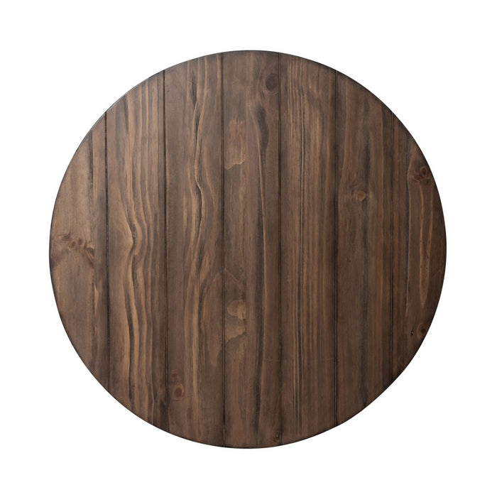 Morgan Creek - Round Cocktail Table - Antique White / Wirebrushed Tobacco Accents – Cocktail Tables by Liberty Furniture at Furniture Wholesale Plus , Nashville furniture store