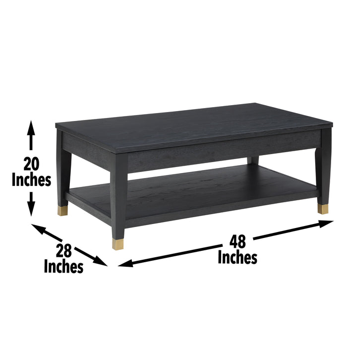 Yves - Lift-Top Coffee Table - Black – Coffee Tables by Steve Silver Furniture at Furniture Wholesale Plus , Nashville furniture store