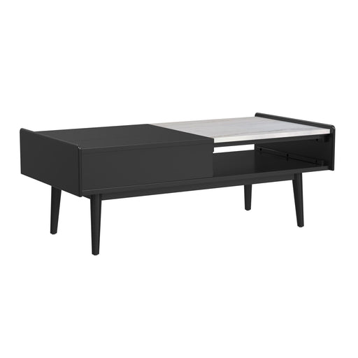 Lanette - Coffee Table With White Marble And Lift-Top - Black – Coffee Tables by Elements International at Furniture Wholesale Plus , Nashville furniture store