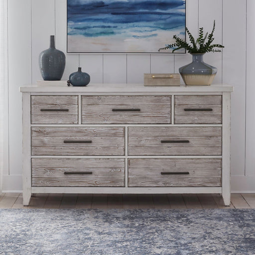 Backroads - 7 Drawer Dresser - Weathered White – Dressers by Liberty Furniture at Furniture Wholesale Plus , Nashville furniture store
