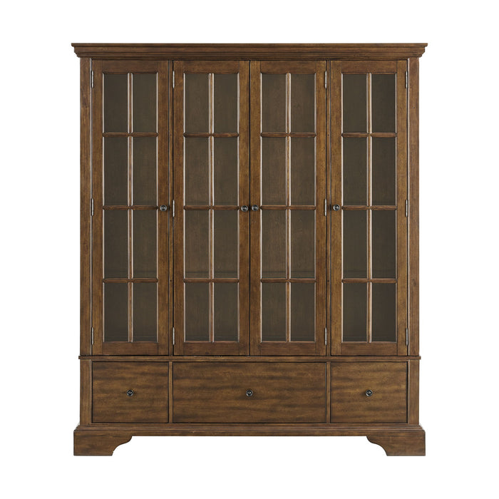 Phillipe - Complete Curio - Cherry – Curio Cabinets by Elements International at Furniture Wholesale Plus , Nashville furniture store
