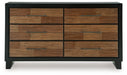 Kraeburn - Dresser - Brown / Black – Dressers by Benchcraft® at Furniture Wholesale Plus , Nashville furniture store