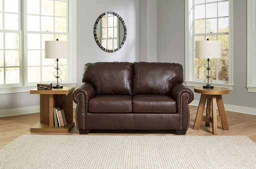 Colleton - Loveseat - Dark Brown – Stationary Loveseats by Signature Design by Ashley® at Furniture Wholesale Plus , Nashville furniture store