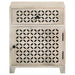 August - 1-Drawer Trellis Pattern Storage Cabinet - White Washed – Accent Cabinets by CoasterEssence at Furniture Wholesale Plus , Nashville furniture store