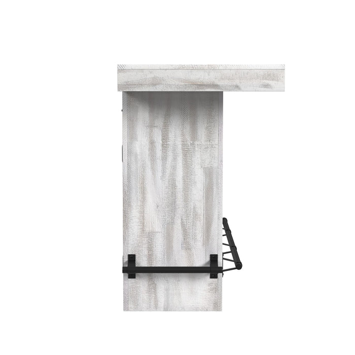 Rogen Rustic - Bar Table With Ice Tray, USB And Power - Rustic White – Bar Tables by Elements International at Furniture Wholesale Plus , Nashville furniture store