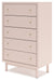 Wistenpine - Five Drawer Chest - Blush – Accent Chests by Signature Design by Ashley® at Furniture Wholesale Plus , Nashville furniture store