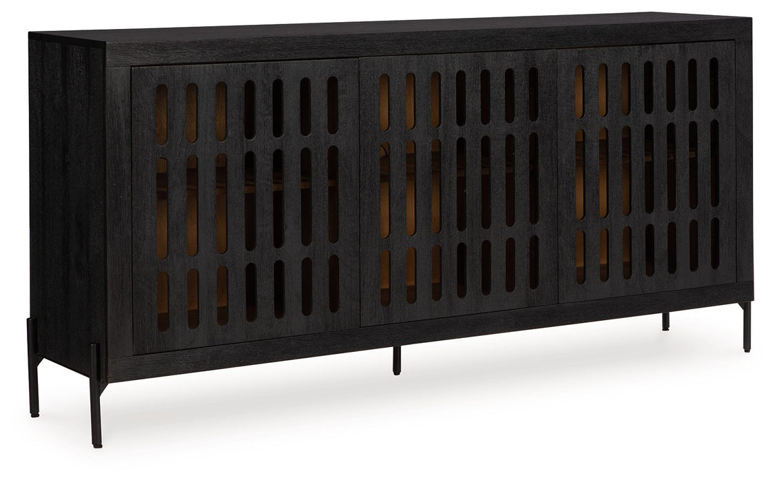 Vallisburg - Accent Cabinet - Black / Natural – Accent Cabinets by Signature Design by Ashley® at Furniture Wholesale Plus , Nashville furniture store