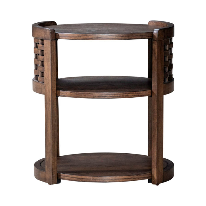Warren Park - Round End Table - Coffee Brown – End Tables by Liberty Furniture at Furniture Wholesale Plus , Nashville furniture store