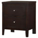 Carlton - 2-Drawer Nightstand - Cappuccino – Accent Nightstands by CoasterEveryday at Furniture Wholesale Plus , Nashville furniture store