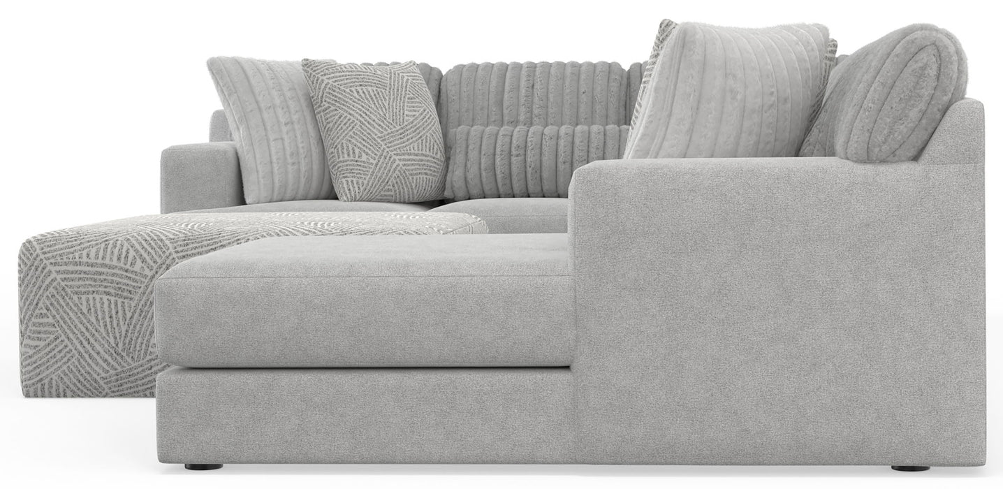 Logan - Upholstered Sectional With Comfort Coil Seating - 46" Cocktail Ottoman And Accent Pillows Included – 2 Piece Living Room Sets by Jackson at Furniture Wholesale Plus , Nashville furniture store