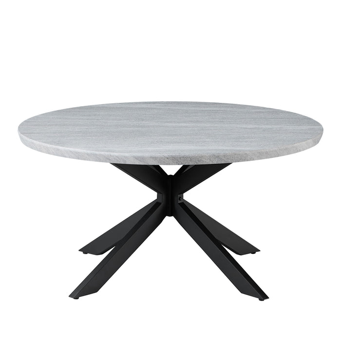 Keyla - Faux Marble Round Cocktail Table - Gray – Cocktail Tables by Steve Silver Furniture at Furniture Wholesale Plus , Nashville furniture store