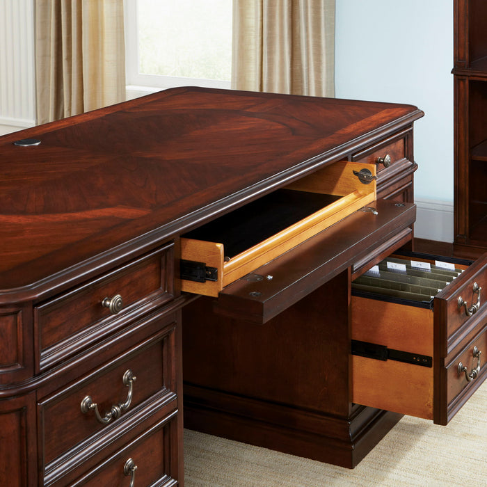 Brayton Manor - Jr Executive Desk - Cognac – Executive Desks by Liberty Furniture at Furniture Wholesale Plus , Nashville furniture store