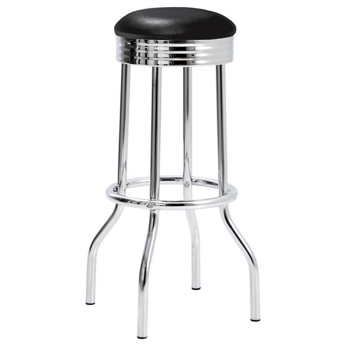 Retro - Upholstered Metal Swivel Bar Stool (Set of 2) - Premium Stool Sets from CoasterEveryday - Just $199! Shop now at Furniture Wholesale Plus  We are the best furniture store in Nashville, Hendersonville, Goodlettsville, Madison, Antioch, Mount Juliet, Lebanon, Gallatin, Springfield, Murfreesboro, Franklin, Brentwood