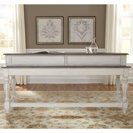 Magnolia Manor - 4 Piece Console Set (1 Console 3 Stools) - Antique White – 4 Piece Dining Room Sets by Liberty Furniture at Furniture Wholesale Plus , Nashville furniture store
