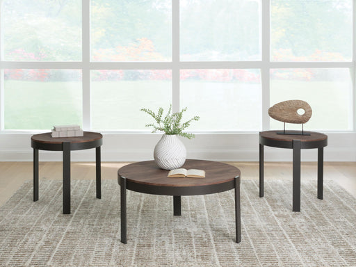 Horizon Hills - Occasional Table Set (Set of 3) - Brown / Black – Table Sets by Signature Design by Ashley® at Furniture Wholesale Plus , Nashville furniture store