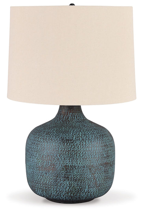Malthace - Metal Table Lamp  - Patina – Table Lamps by Signature Design by Ashley® at Furniture Wholesale Plus , Nashville furniture store