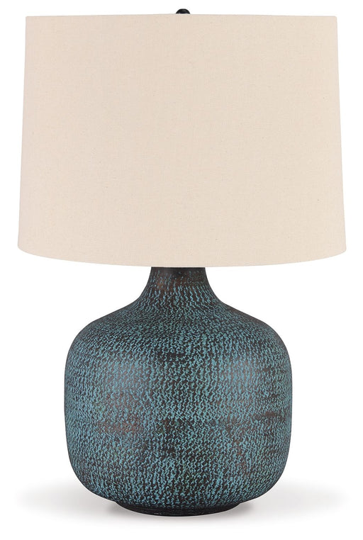 Malthace - Metal Table Lamp  - Patina – Table Lamps by Signature Design by Ashley® at Furniture Wholesale Plus , Nashville furniture store