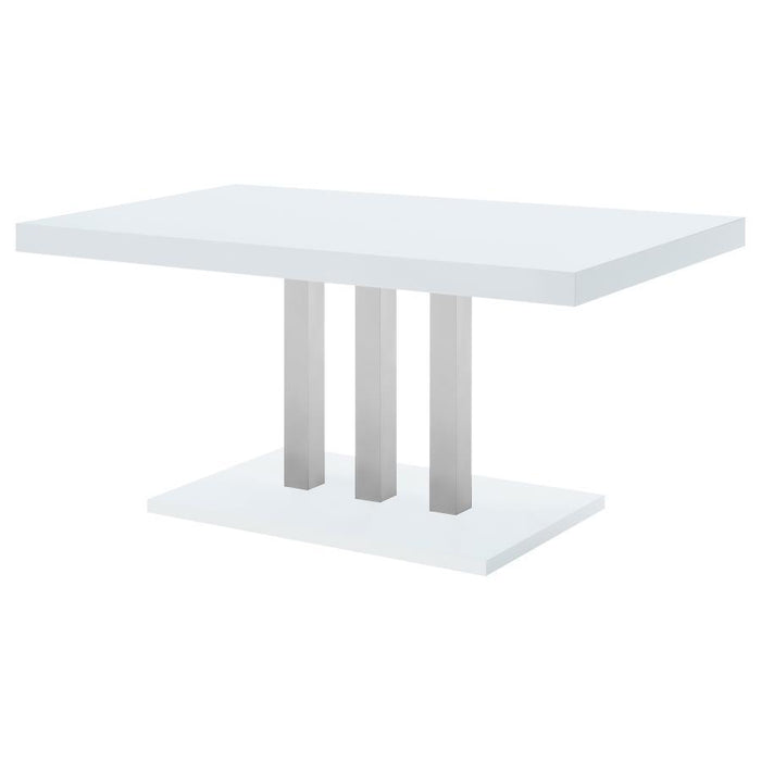 Brooklyn - Rectangular Dining Table - White High Gloss – Dining Tables by CoasterEssence at Furniture Wholesale Plus , Nashville furniture store